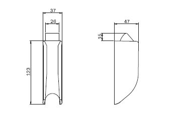 Комплект защелок для вертикального закрывания со стальной защелкой  9410201704 серый