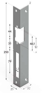 Планка, угловая, длинная, левая, для серии 2, 4, 5 F 11