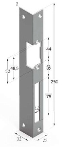 Планка, угловая, длинная, правая,  для серии 2, 4, 5 F 10