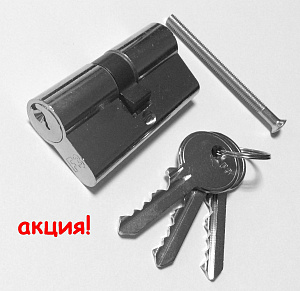 Цилиндр 3 англ. ключа  40х40 хром F20940403N